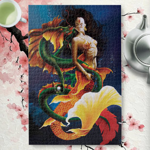 Mermaid Koi Dragon Fantasy Jigsaw Puzzle