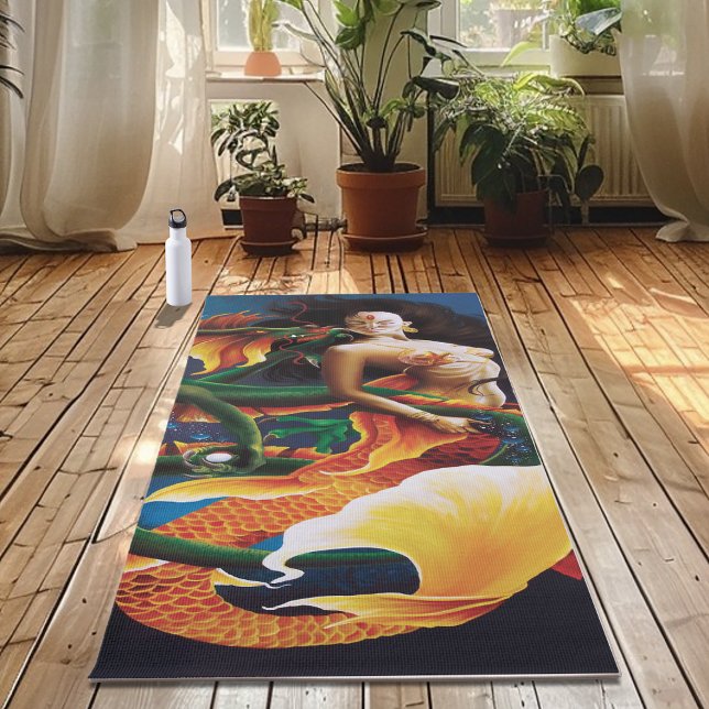 Mermaid Koi Dragon Fantasy Yoga Mat (Creator Uploaded)