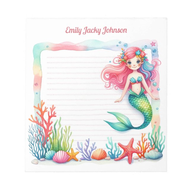Mermaid Lagoon Notepad (Front)