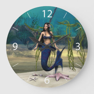 Mermaid Large Clock