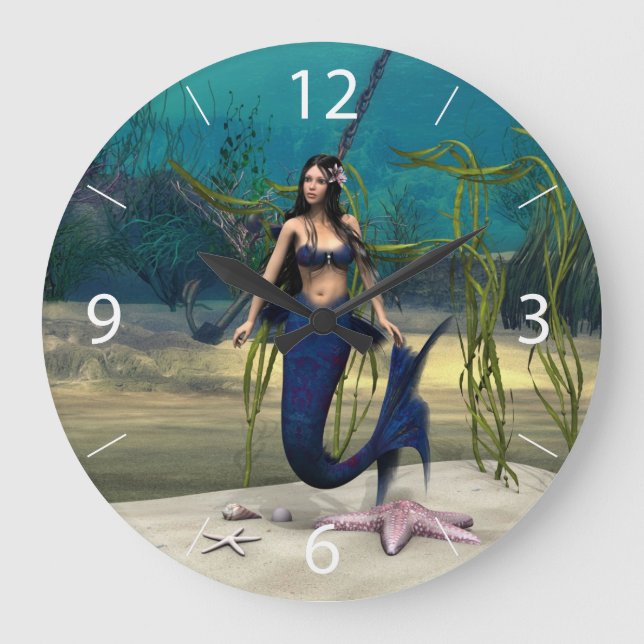 Mermaid Large Clock (Front)