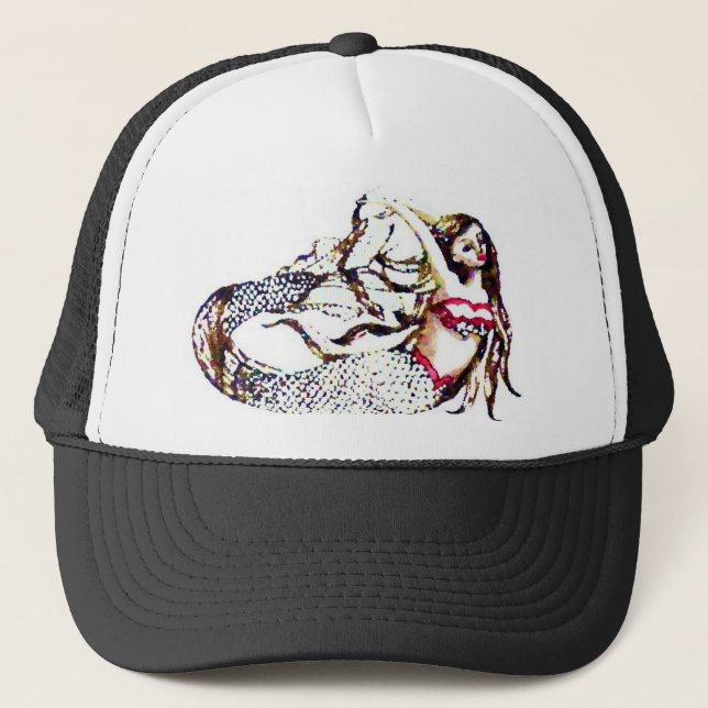 Mermaid Laurel - Mermaid School -  CricketDiane Trucker Hat (Front)