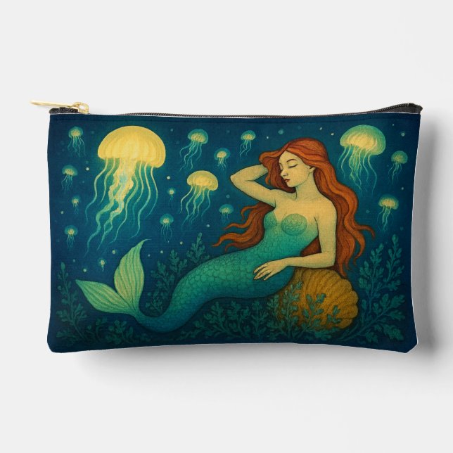 Mermaid Lounging Accessory Pouch (Front)