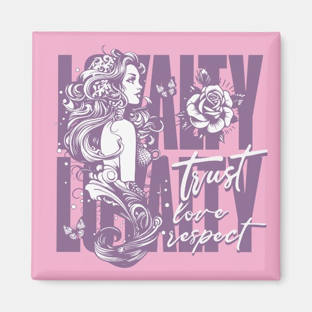 Mermaid Love Quotes Magnet (Front)