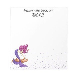 Mermaid Lover From the Desk of Personalised Notepa Notepad