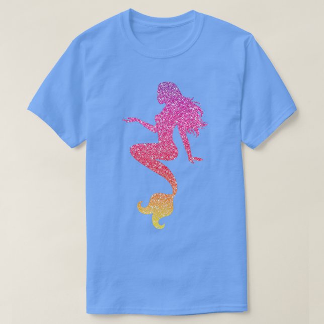 Mermaid lover sparkly purple glitter 2 T-Shirt (Design Front)