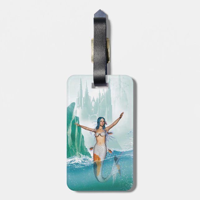 Mermaid Luggage Tag (Back Vertical)