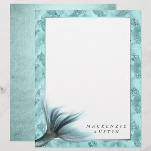 Mermaid Luxe Tail Seafoam Mint Green Aqua Custom