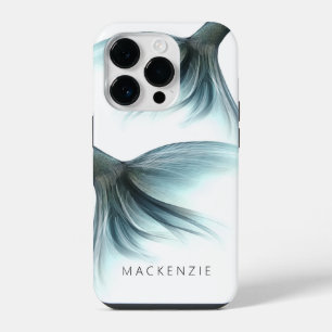 Mermaid Luxe Tail Seafoam Mint Green Aqua Custom iPhone 14 Pro Case