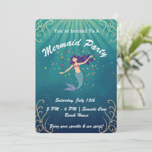Mermaid Magic Birthday Invite