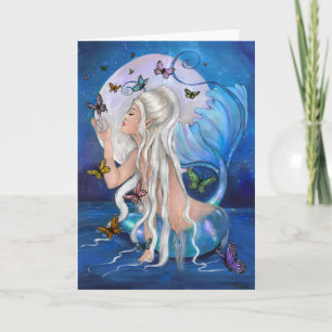 "Mermaid Magic" fantasy blank greeting card