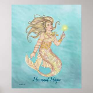 Mermaid Magic, Mermaid, Fairy, Faerie, Sea Witch Poster