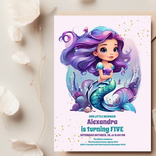 Mermaid Magical Birthday Party Invitation (Creator Uploaded)
