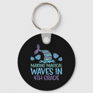 Mermaid Magical Waves 4th Grade Fourth First Day S Key Ring