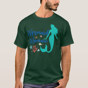 Mermaid Mamaw Birthday Girls Family Themed Magical T-Shirt