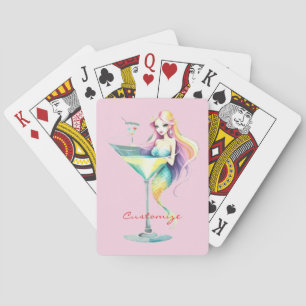 Mermaid Martini Girl Thunder_Cove Playing Cards