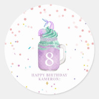 Mermaid Mason Jar Milkshake Girls Birthday Age
