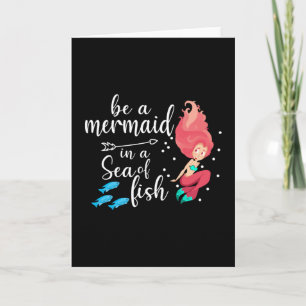 Mermaid Mermaids Girl Sea Funny Birthday Gift Idea Card