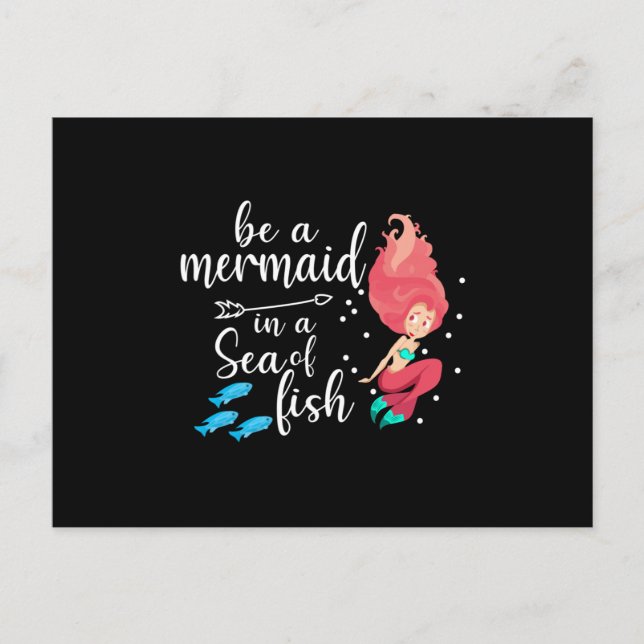 Mermaid Mermaids Girl Sea Funny Birthday Gift Idea Postcard (Front)