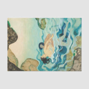 Mermaid / Mermaids Vintage Antique Decoupage Tissue Paper