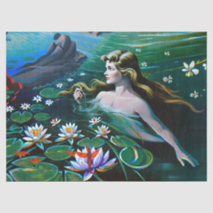 Mermaid / Mermaids Vintage Antique Decoupage Tissue Paper