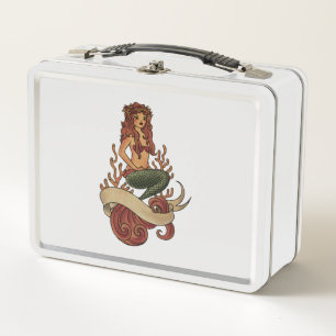 mermaid metal lunch box