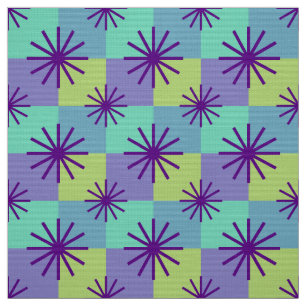 MERMAID - Mid Century Mod on Retro Chequerboard Fabric