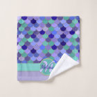 Mermaid Monogram + Name | Aqua Teal Purple Blue