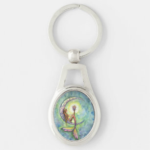 Mermaid Moon Fantasy Art by Molly Harrison Key Ring