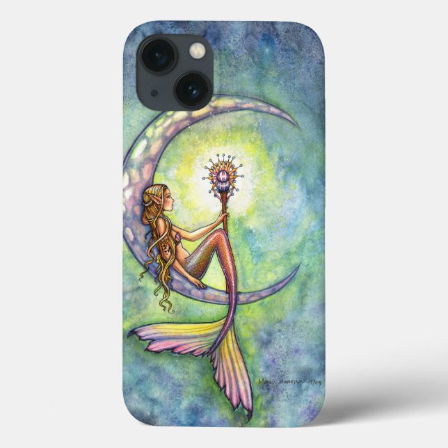 Mermaid Moon Fantasy Illustration Case-Mate iPhone Case (Back)