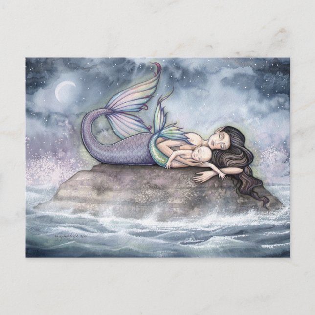 Mermaid Mother and Baby Postcard (Front)