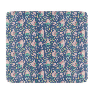 Mermaid Mother Daughter Bonding Ocean Dark Version Cutting Board
