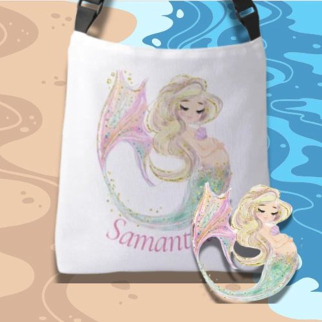 mermaid Mother To Be  Crossbody Bag (perfect for expectant moms seeking comfort, beauty, and convenience.)