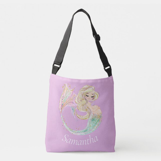 mermaid Mother To Be  Crossbody Pink Bag (Front)