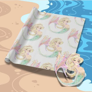 Mermaid Mother to Be Wrapping Paper