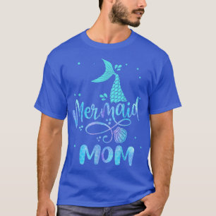 Mermaid Mum Funny Women Family Matching Party Squa T-Shirt