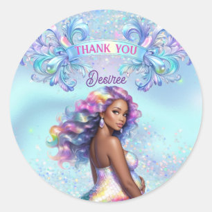 Mermaid Mum Pregnancy Baby Shower Classic Round Sticker