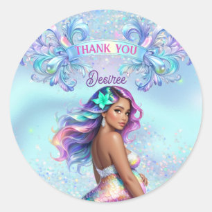 Mermaid Mum Pregnancy Baby Shower Classic Round Sticker