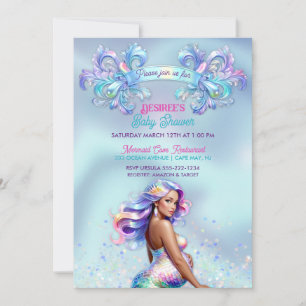 Mermaid Mum Pregnancy Baby Shower Invitation