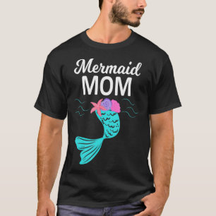 Mermaid Mum Tee Funny Women Mummy Mama Family Matc