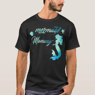 Mermaid Mummy Birthday Mummy For Party Mum Mama T-Shirt