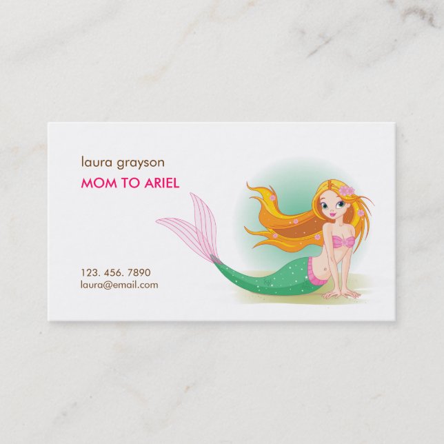 Mermaid Mummy Calling Card (Front)