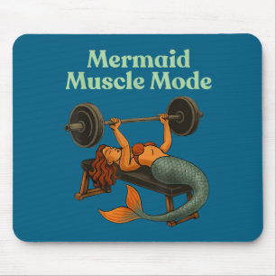 Mermaid Muscle Mode Gym Workout Mouse Pad