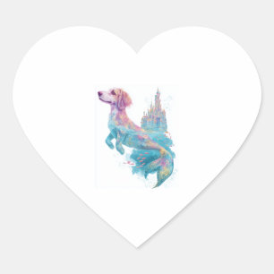 Mermaid Mutt – Underwater Fantasy Dog Heart Sticker