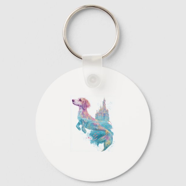 Mermaid Mutt � Underwater Fantasy Dog Key Ring (Front)
