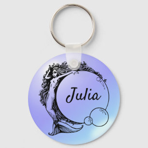  Mermaid Name Custom Keychain - Julia