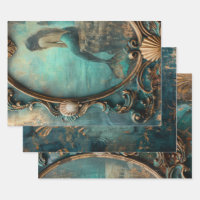 Mermaid Nautical Heavy Weight Decoupage Triptych