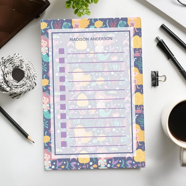 Mermaid Nautical Ocean Sea Creature To Do List Post-it Notes (Creator Uploaded)