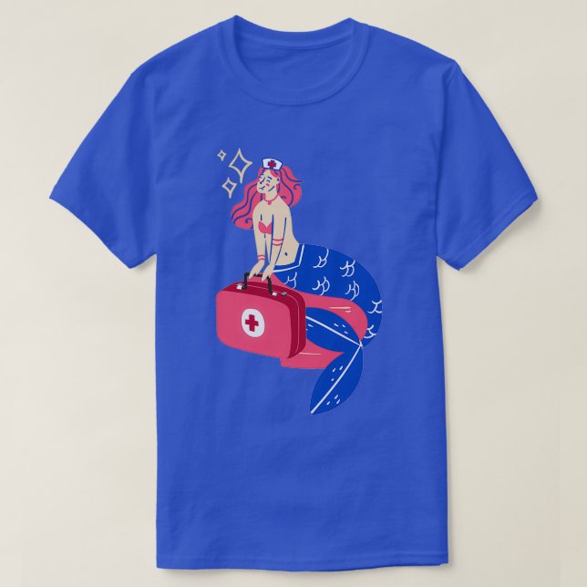 Mermaid Nurse T-Shirt (Design Front)