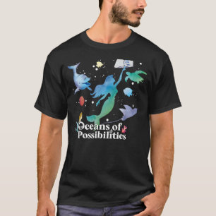Mermaid Oceans Of Possibilities Summer Reading Boo T-Shirt